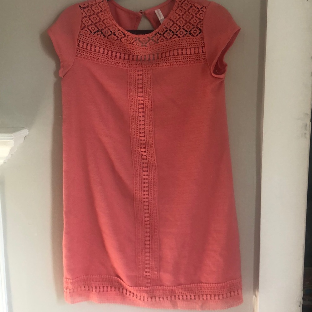 Short salmon dress
